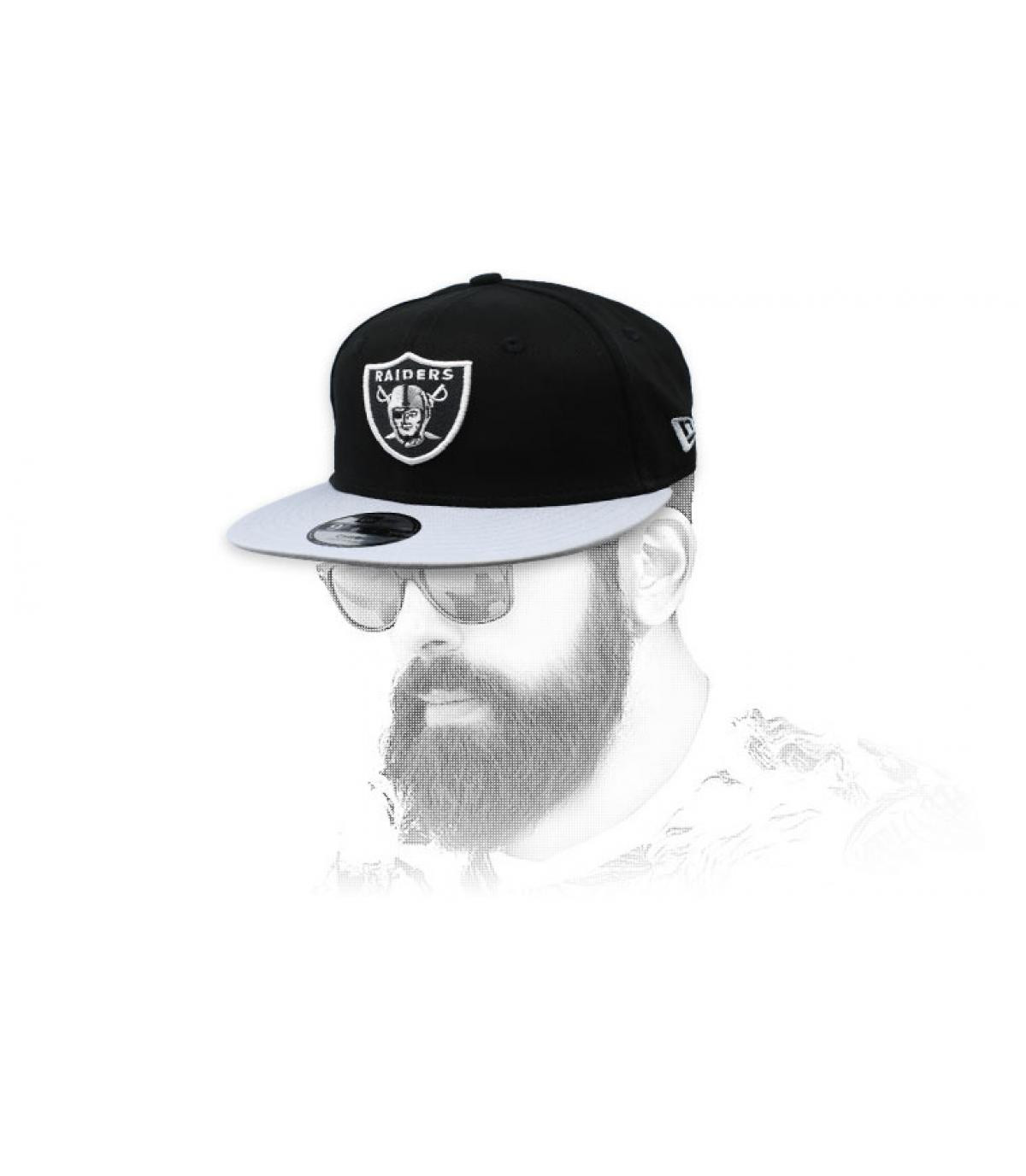 black grey Raiders snapback Contrast Team Raiders 9Fifty